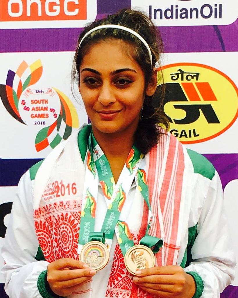 Ushna Suhail, Pakistan women's tennis player with winning medals at South Asian Games 2016