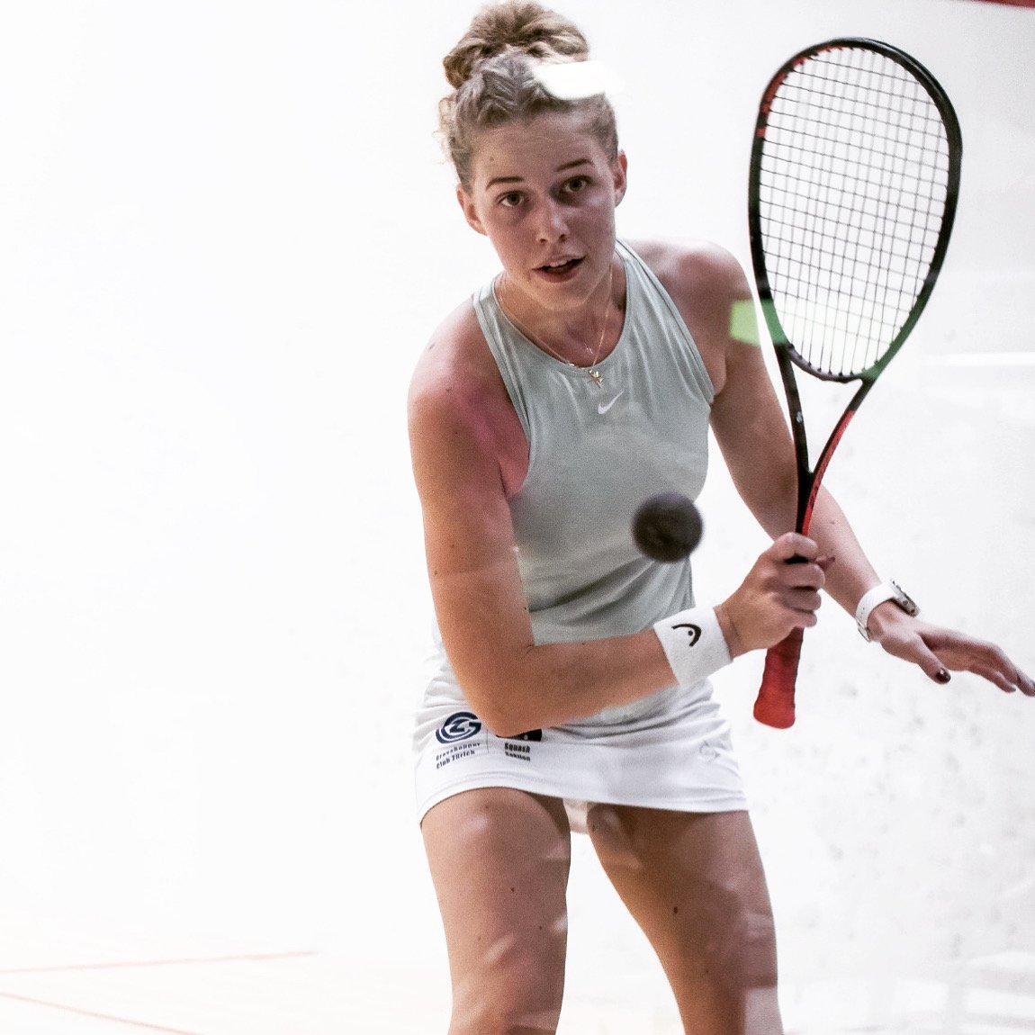 Cindy Merlo playing squash