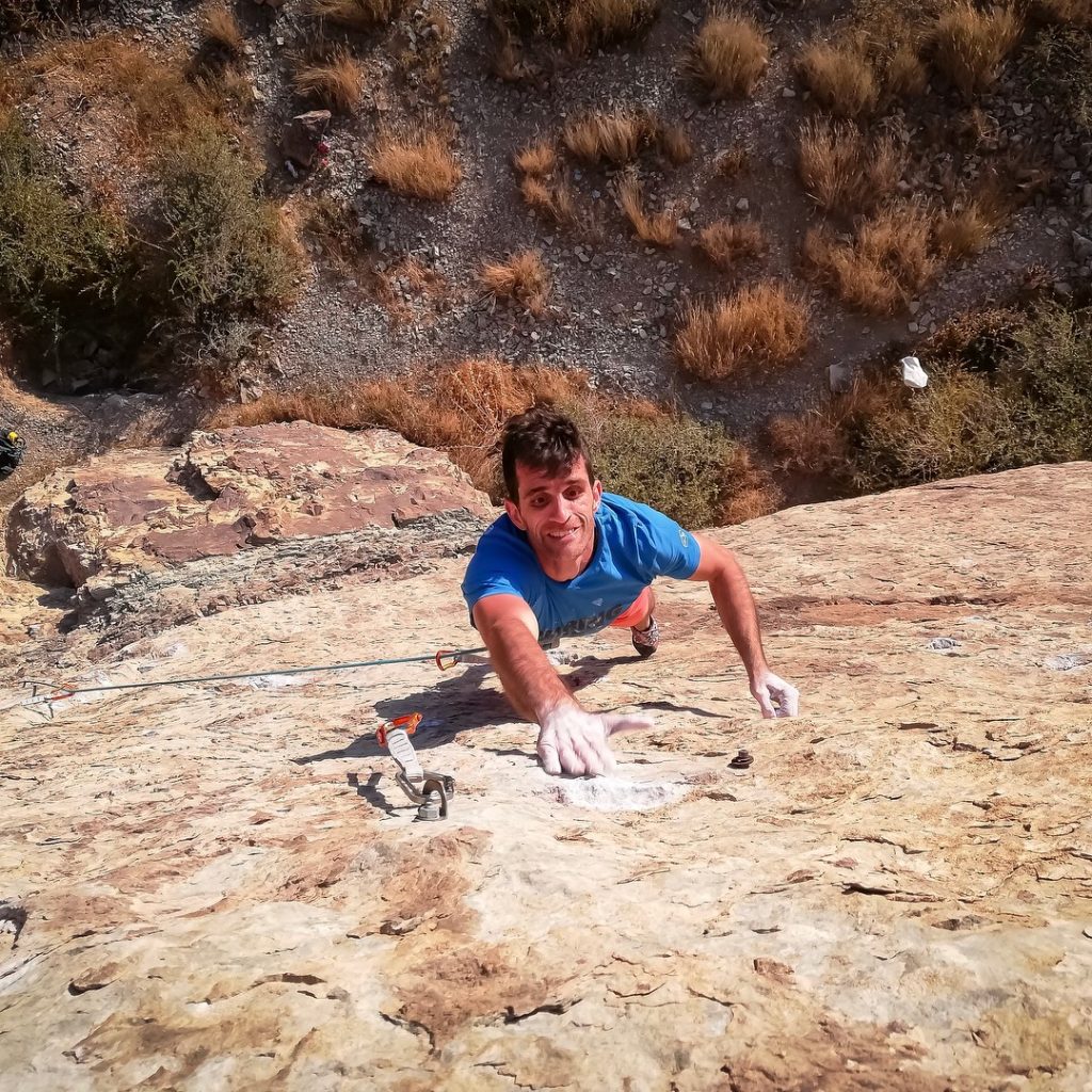 Artimes-Iran-Climbing-Coach-rock high angle view of rock climber, Artimes Yeganeh