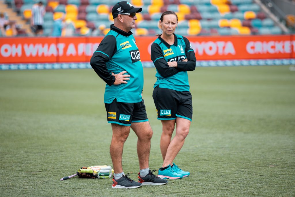 Julia Price on the field for the Brisbane Heat (BBL)