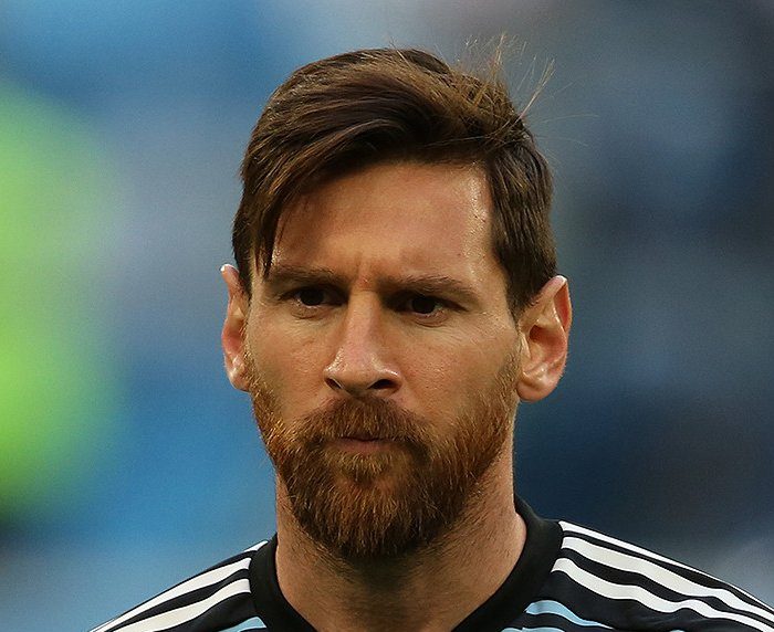 Lionel Messi in an Argentina Jersey